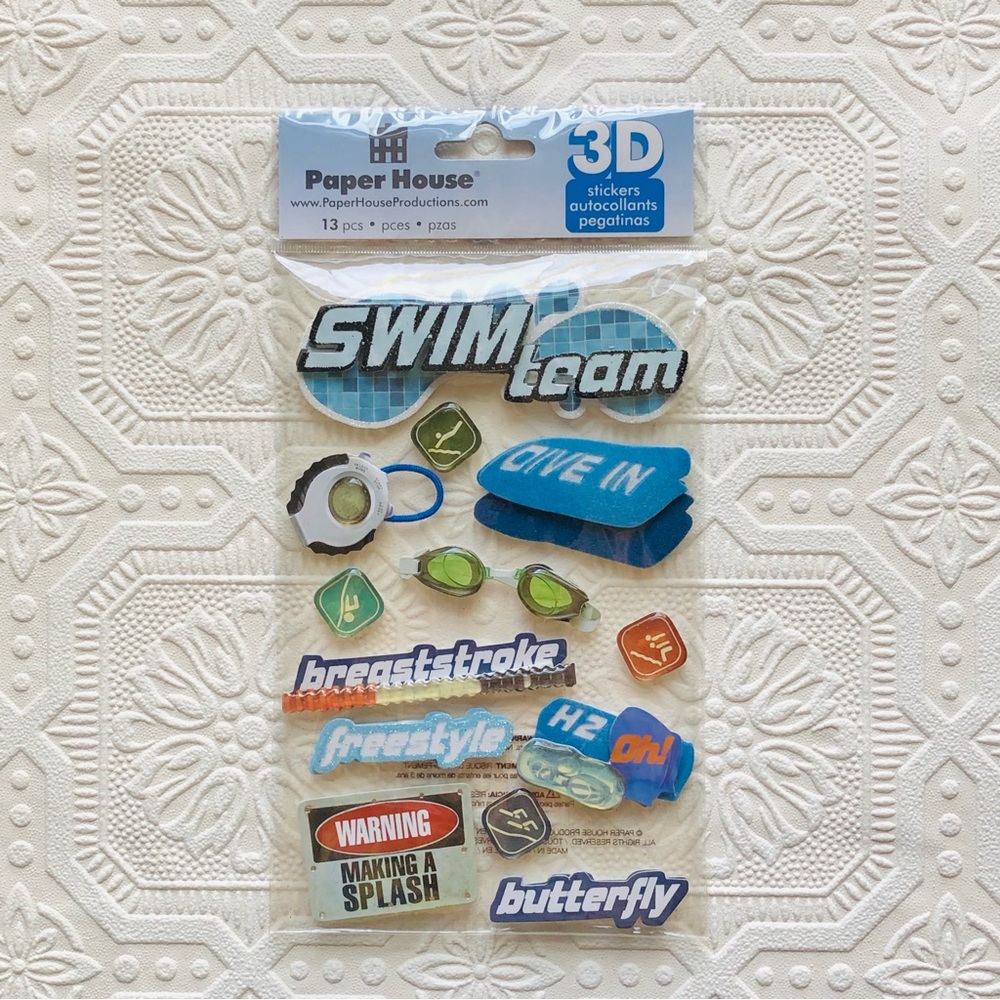 Swim Team Themed Stickers
